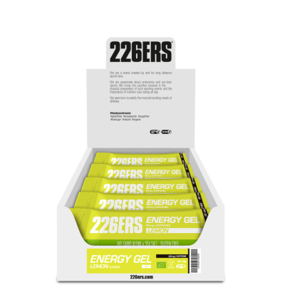 BOX ENERGY GEL BIO 226ers - ekologiczny żel eneregtyczny o smaku cytryn, z 80mg kofeiny, 40g. (30 sztuk)